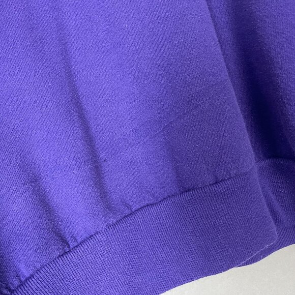 Vintage 90s Sweatshirt‎ Seashells Glitter Gold Ocean Women Size Large Purple Top - Picture 9 of 12